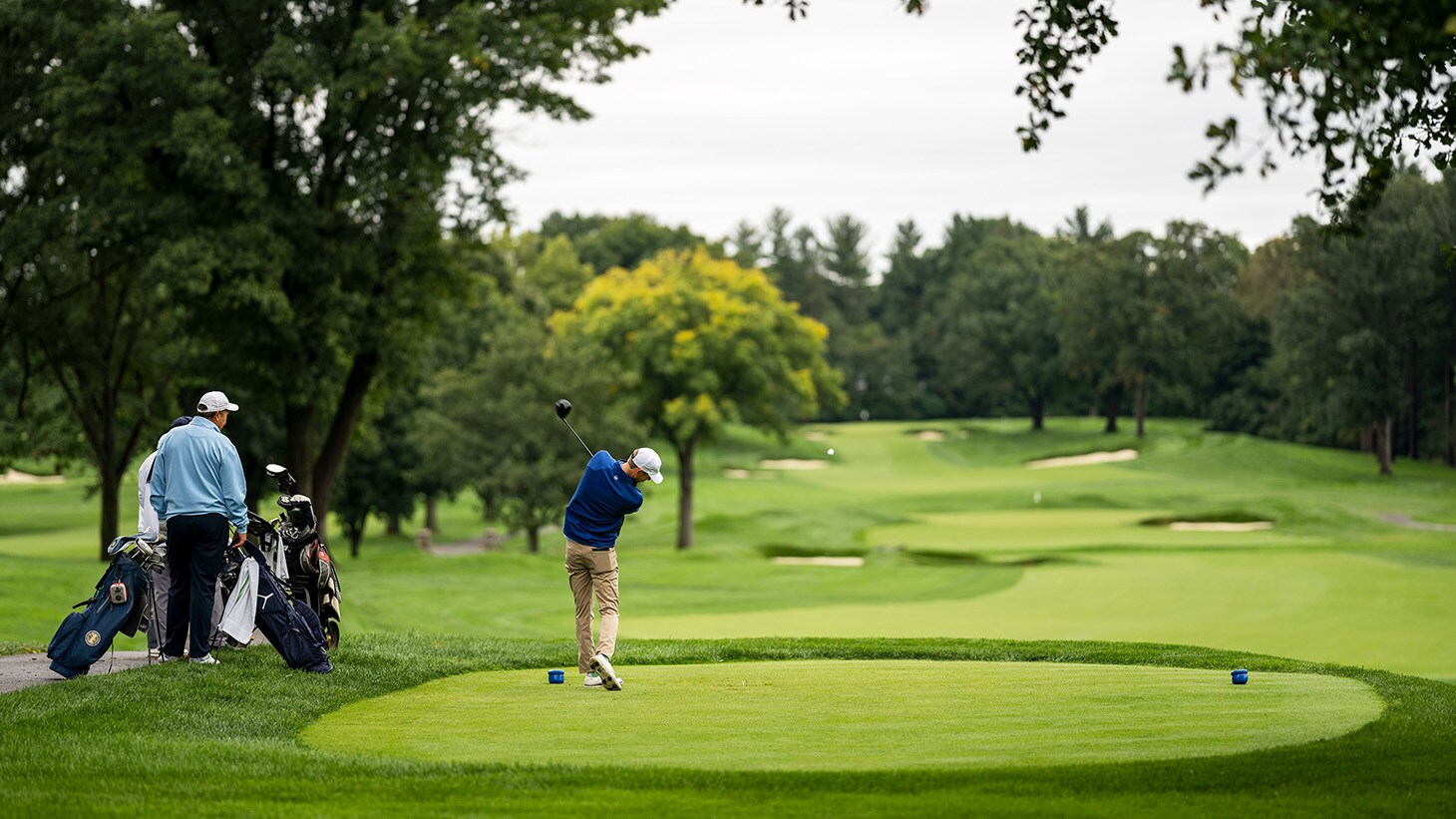 Greg rips another drive. "It was a cold, fall...