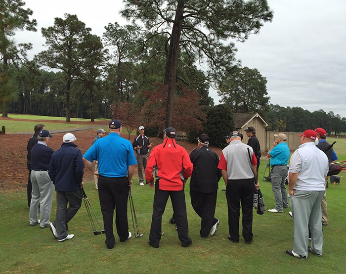 We started the day with a golf ball education and...