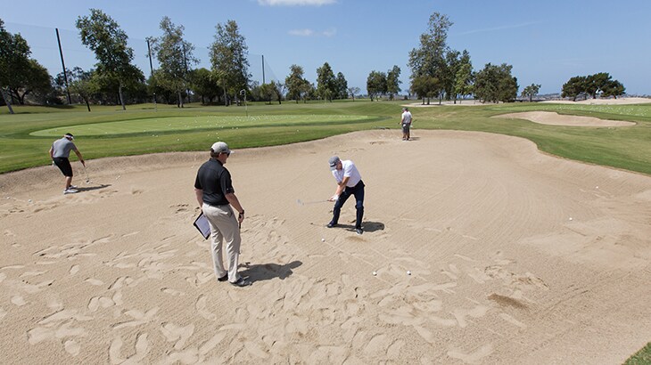 Part of the day included finding the right wedge...