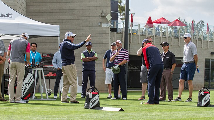 Bob addresses the group. 