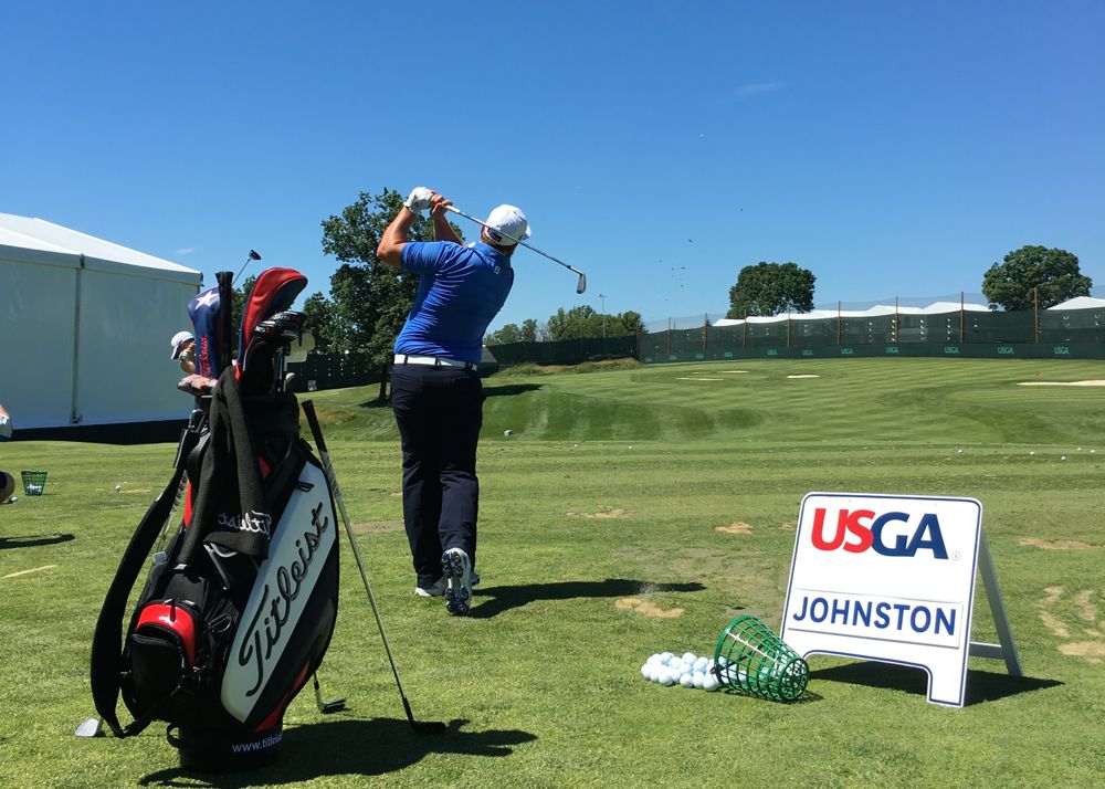 On our way out, we catch up with Titleist Brand...