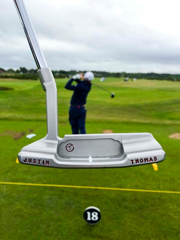 Justin Thomas and his Scotty Cameron putter. 
