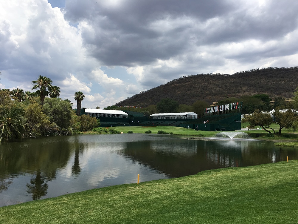 There are a few small water features on the course...