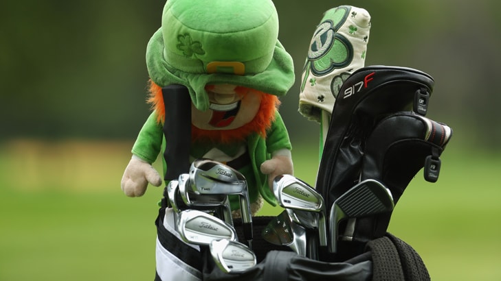 Paul Dunne's golf set up this week.