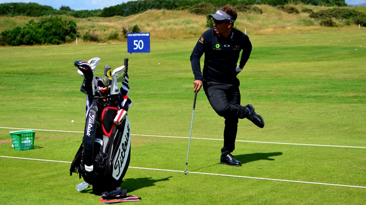 "Warming up is essential in golf" -...